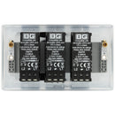 BG NPC83 Nexus Metal Polished Chrome Intelligent 400W Triple Dimmer Switch, 2-Way Push On-Off