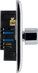 BG NPC83 Nexus Metal Polished Chrome Intelligent 400W Triple Dimmer Switch, 2-Way Push On-Off