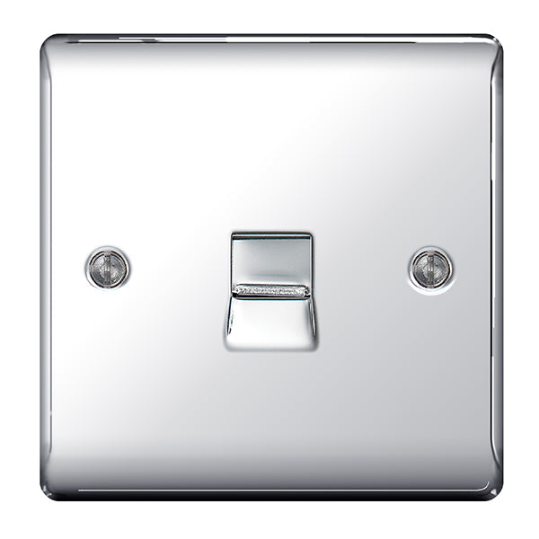 BG NPCBTS1 Nexus Metal Polished Chrome 1 Gang Slave Telephone Socket