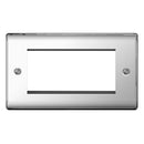 BG NPCEMR4 Nexus Metal Polished Chrome Quadruple Rectangular Front Plate
