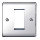 BG NPCEMS1 Nexus Metal Polished Chrome Single Square Front Plate
