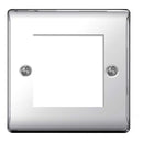 BG NPCEMS2 Nexus Metal Polished Chrome Double Square Front Plate