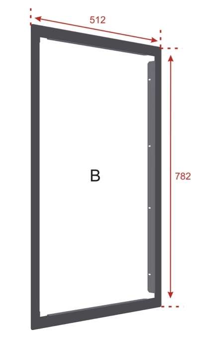 C-Tec ZBEZM Flush Mounting Bezel for ZFP Medium Cabinet