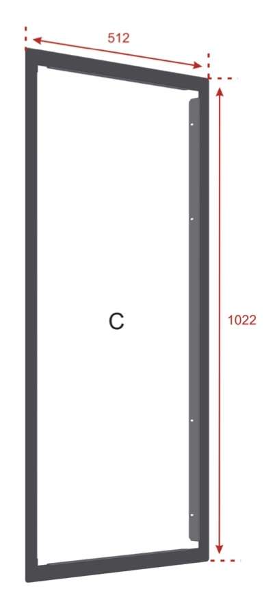 C-Tec ZBEZL Flush Mounting Bezel for ZFP Large Cabinet