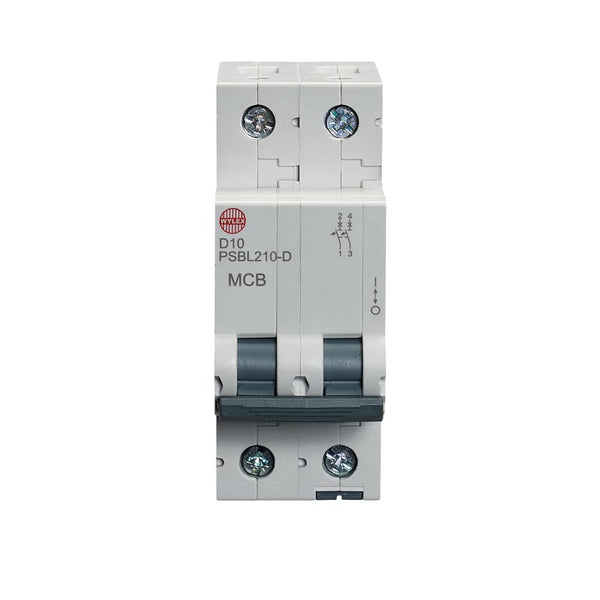 Wylex PSBL210-D 10A, D-Type Double Pole MCB