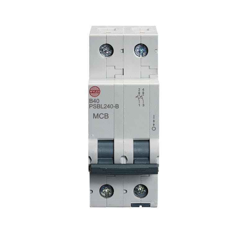 Wylex PSBL240-B 40A, B-Type, Double Pole MCB