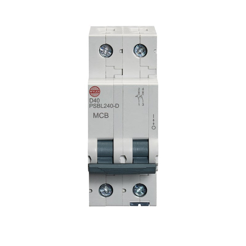 Wylex PSBL240-D 40A, D-Type Double Pole MCB