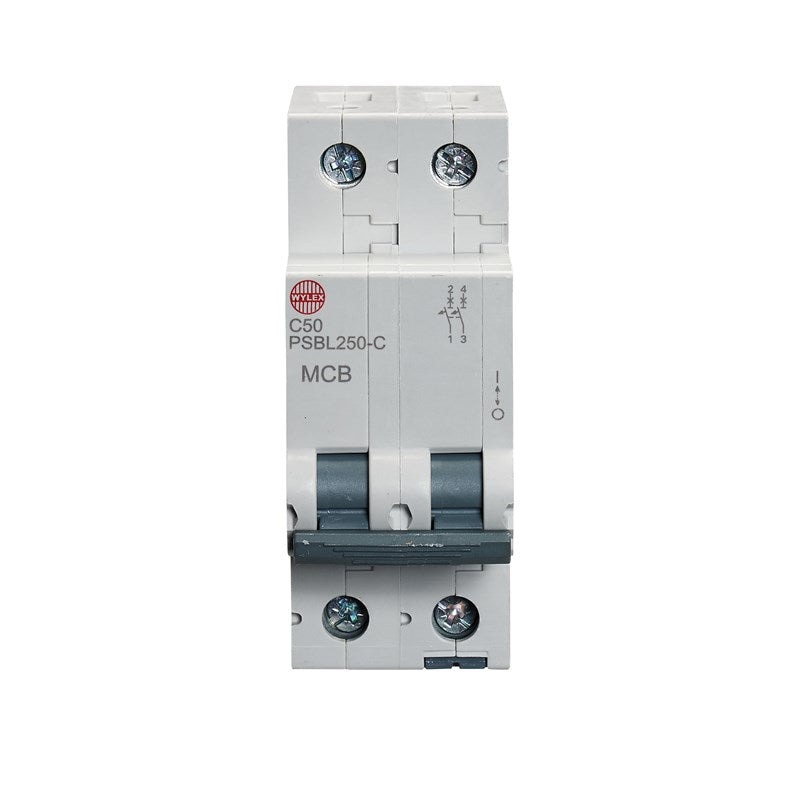 Wylex PSBL250-C 50A, C-Type Double Pole MCB