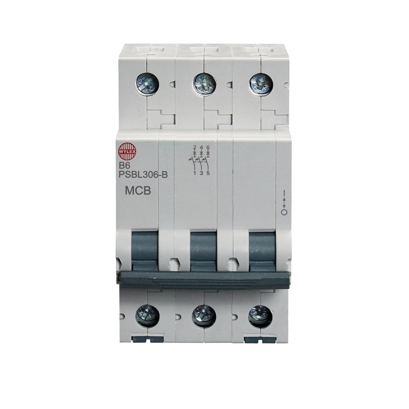 Wylex PSBL306-B 6A, B-Type Triple Pole MCB