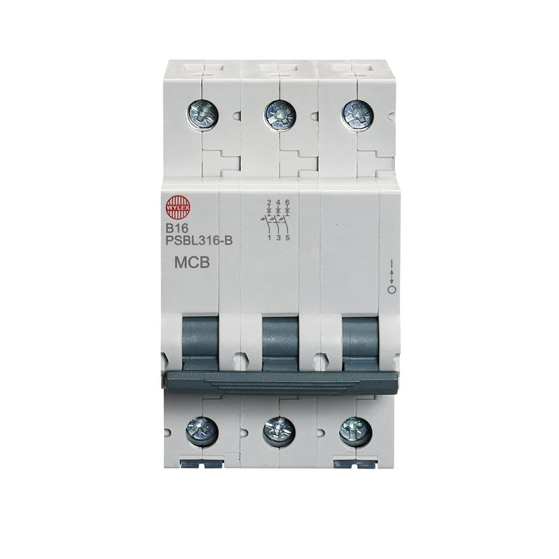 Wylex PSBL316-B 16A, B-Type Triple Pole MCB