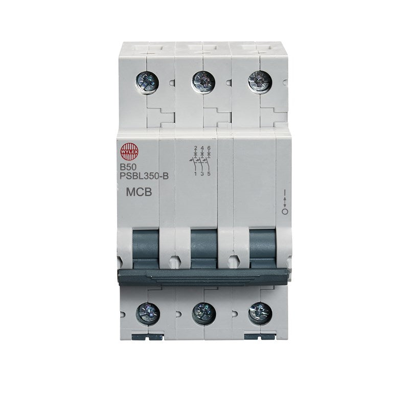 Wylex PSBL350-B 50A, B-Type Triple Pole MCB