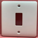 Quadrant Curveline Curveline Grid 1 Gang Front Plate, White - QC-G1