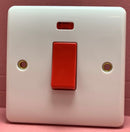 Quadrant Curveline 45A Switch Single Box Size with Neon - QC327