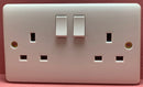 Quadrant Curveline 13A Twin Switched Socket SP - QC406
