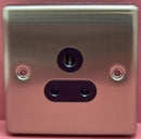 Quadrant Decor 5A Unswitched Socket Round Pin Satin Chrome QD-4250-SC-B