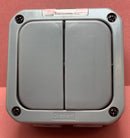 Quadrant Weatherproof 2 Gang 2-Way Switch IP65 Rating - QD-IP65R22