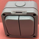 Quadrant Weatherproof 2 Gang 2-Way Switch IP65 Rating - QD-IP65R22