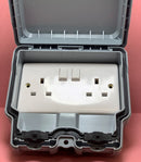 Quadrant Weatherproof 2 Gang DP Switched Socket IP65 Rating - QD-IP65SS2