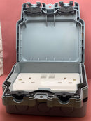 Quadrant Weatherproof 2 Gang DP Switched Socket IP65 Rating - QD-IP65SS2