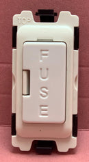 Quadrant Curveline 13A Fuse Carrier for Grid Plate, White - QGFUSE