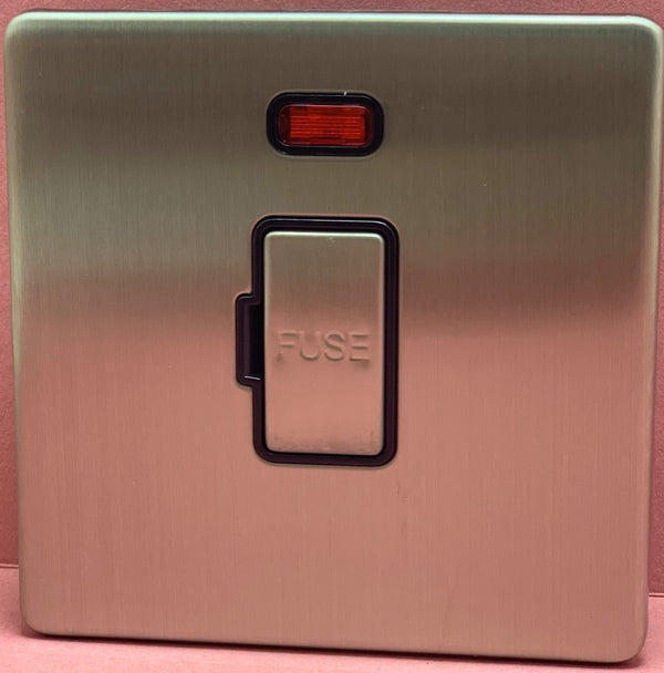 Quadrant Screwless 13A Unswitched Fuse Connection Unit With Neon in Chrome - QSS4131SC-B