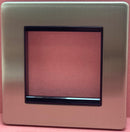 Quadrant Screwless Single Data Plate 2 Modules in Chrome - QSS4702SC-B