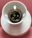 Quadrant XL Bc Batten Lamp Holder Home Office Skirt With Integral 3 Terminal Clear Ceiling Rose Base - QXL604B22