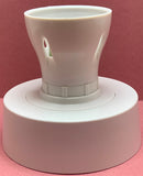 Quadrant XL Bc Batten Lamp Holder Home Office Skirt With Integral 3 Terminal Clear Ceiling Rose Base - QXL604B22