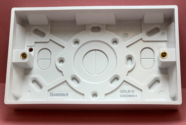 Quadrant XL 25Mm Double Pattress Box - QXL810