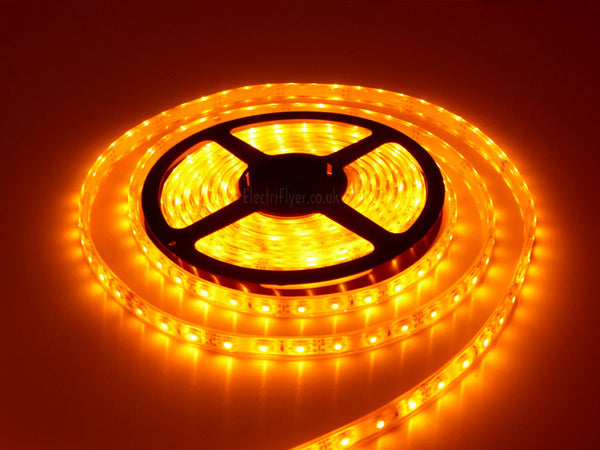 Waterproof LED Strip Yellow, 5M, 60LED-M (YEL12V-3528-300-5M)