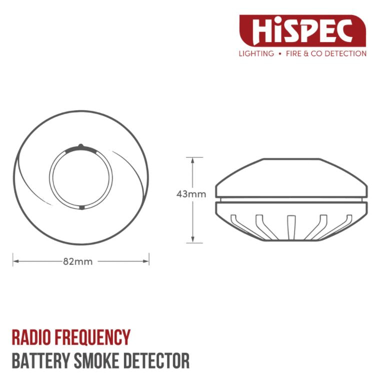 HiSpec HSA-BP-RF10-PRO RF Lithium Battery Smoke Detector