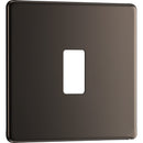 BG RFBN1 Nexus Black Nickel 1-Module Grid Front Plate - Screwless