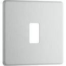 BG RFBS1 Nexus Brushed Steel 1-Module Grid Front Plate - Screwless