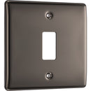 BG RNBN1 Nexus Black Nickel 1-Module Front Plate