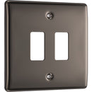 BG RNBN2 Black Nickel 2-Module Front Plate