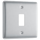 BG RNBS1 Nexus Brushed Steel 1-Module Front Plate