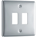 BG RNPC2 Nexus Polished Chrome 2-Module Front Plate
