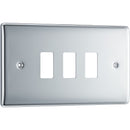 BG RNPC3 Nexus Polished Chrome 3-Module Front Plate