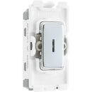 BG RPC12KY Nexus Polished Chrome Grid 20AX Sc Key Switch 2W, Single Pole