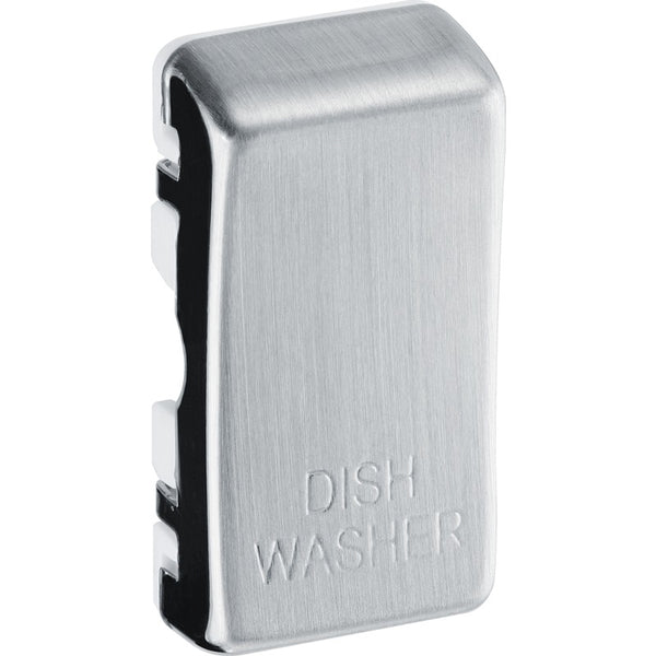BG  RRDWBS Nexus Brushed Steel Grid Switch Cover "DISH WASHER"