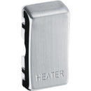 BG  RRHTBS Nexus Brushed Steel Grid Switch Cover "HEATER"