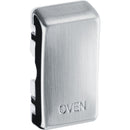 BG  RROVBS Nexus Brushed Steel Grid Switch Cover "OVEN"