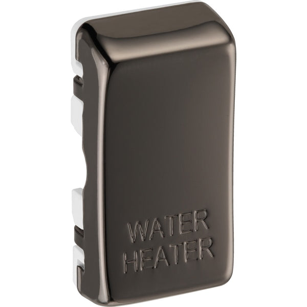 BG  RRWHBN Nexus Black Nickel Grid Switch Cover "WATER HEATER"