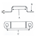 RSFJ342 18.0mm Fire-proof Cable "Saddle-Clip", Red, White & Black (Box of 50)