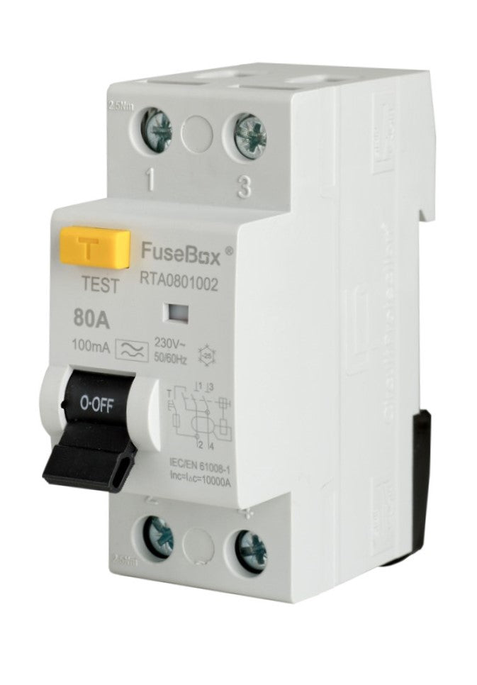 Fuse Box Rda Fusebox RTA801002 80A 100mA Type A RCD