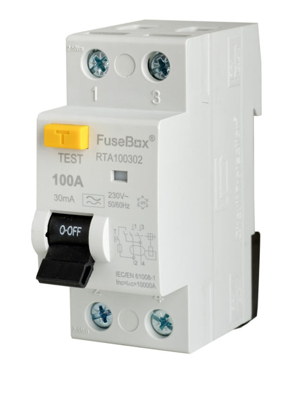 Fusebox RTA100302 100A 30mA Type A RCD