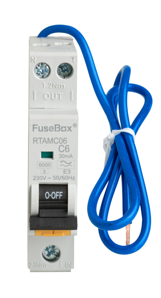 Fusebox RTAMC06 6A Mini-RCBO 6kA 2 pole (C Curve) Type A