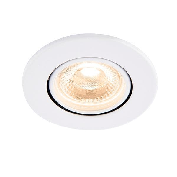 Saxby 78520 ShieldECO 800 Tilt 8.5W Warm White, White plate