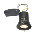 Saxby 99758 ShieldPlUS Fire Rated, Dimmable GU10 Downlight in Matt Black with Easy Push-Fit Installation