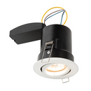 Saxby 61060 ShieldPLUS Tilt, Fire Rated, Dimmable GU10 Downlight  Fully Adjustable Matt White